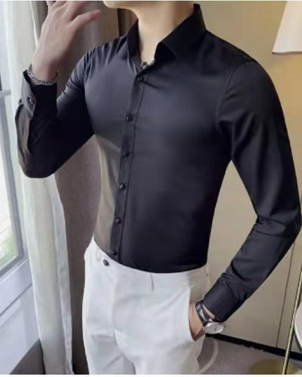 Men's Sports And Leisure Long Sleeve Lapel Shirt