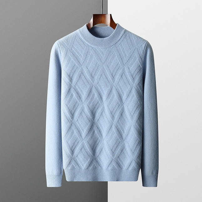 Woolen Sweater Men's Half Turtleneck Thickened Sweater Casual