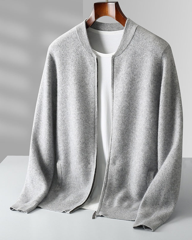 Round Neck Top Men's Cardigan Coat