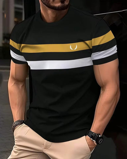 Loose Mesh Breathable Short Sleeve Round Neck T-shirt Simple Men
