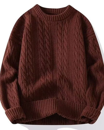 Men's Extra Thick Warm Pullover Round Neck Sweater