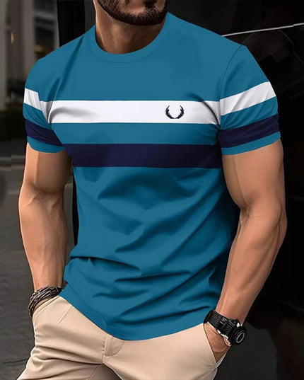 Loose Mesh Breathable Short Sleeve Round Neck T-shirt Simple Men