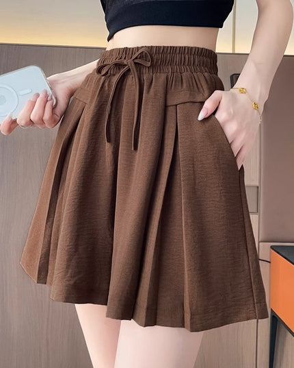 Casual Shorts Women's High Waist Summer Thin Plus Size