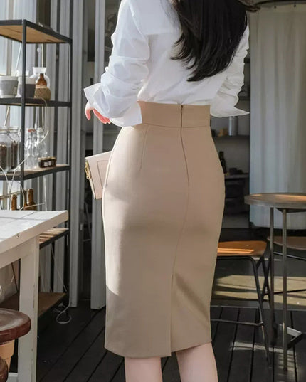 All-match Commute High Waist Slimming Office Lady Skirt