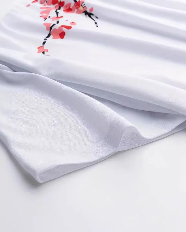 Men's Round Neck Cotton Short-sleeved T-shirt Digital Creative Printing