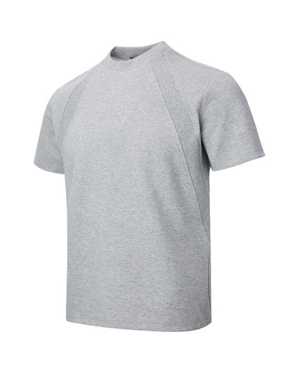 Air Layer Stitching Short Sleeve Top