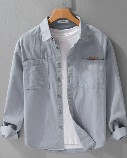 Simple All-matching Men's Long-sleeved Shirt Casual Loose