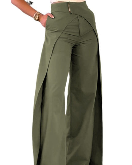 European And American Cross-design Casual Wide-leg Pants