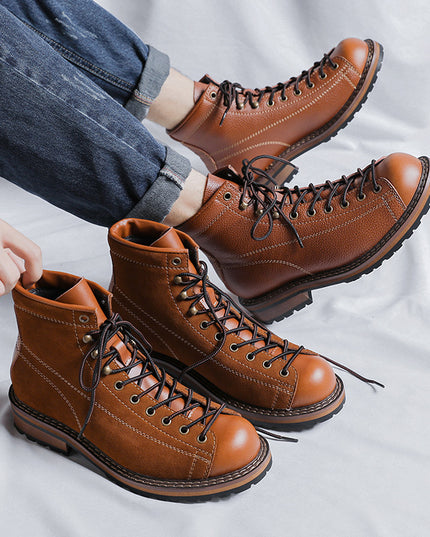 Men's High Top British Style Martin Boots