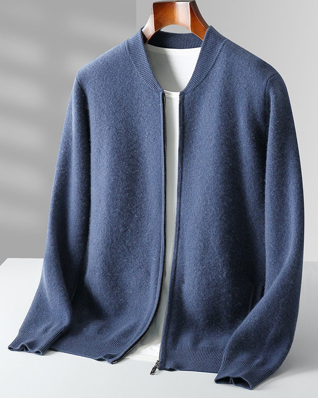 Round Neck Top Men's Cardigan Coat