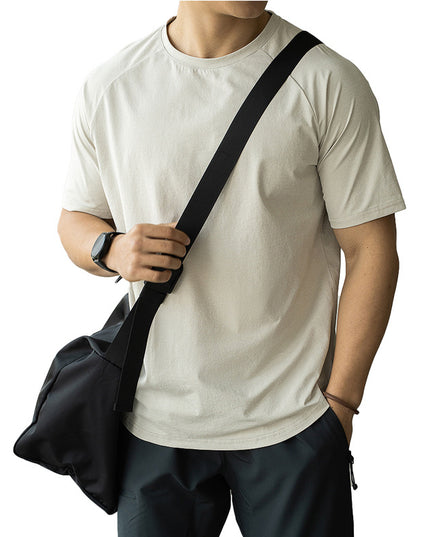 Men's Casual Exercise Workout Quick-drying Short-sleeved T-shirt