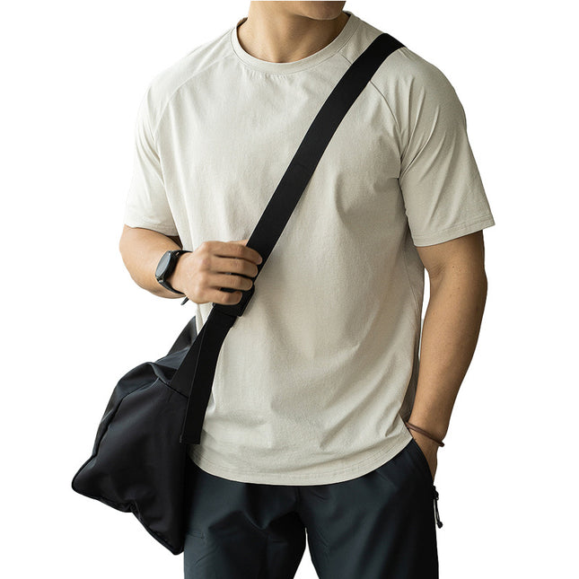 Men's Casual Exercise Workout Quick-drying Short-sleeved T-shirt