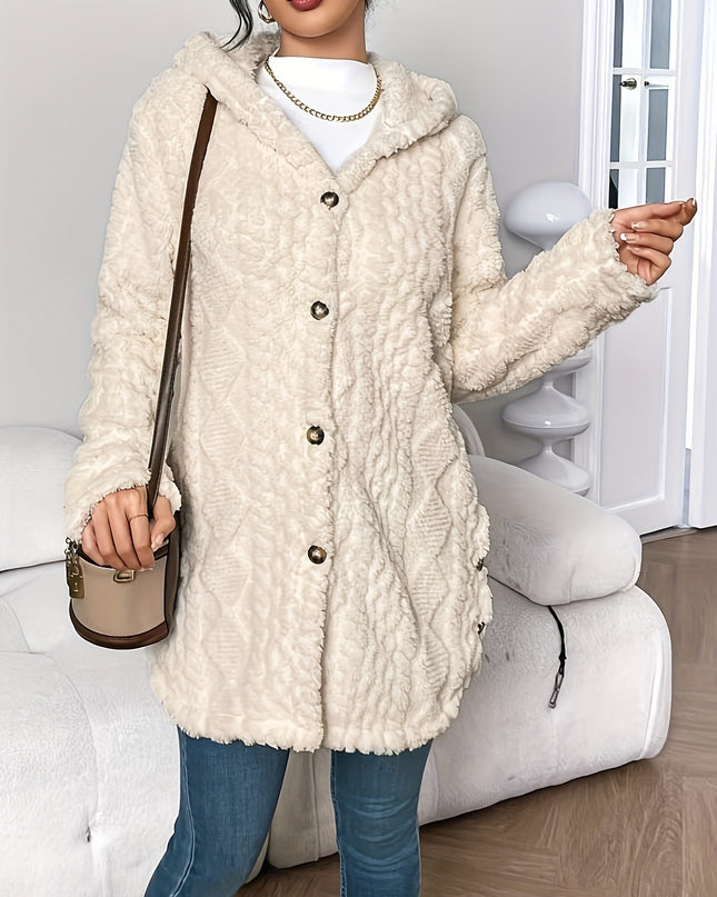 Women's Winter Long Hooded Cardigan Coat