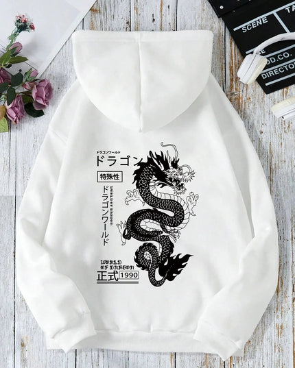 European And American Simple Printed Dark Style Hoodie