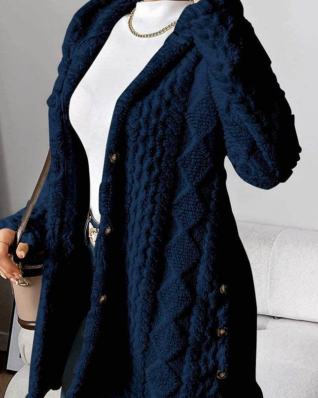Women's Winter Long Hooded Cardigan Coat