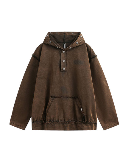 Spring New American Retro Heavy Industry Hooded Jacket