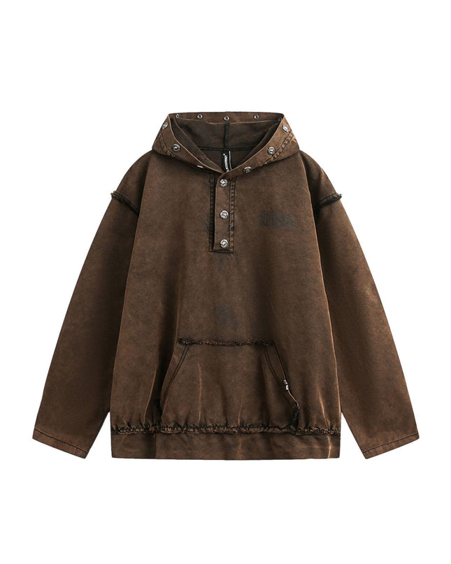Spring New American Retro Heavy Industry Hooded Jacket