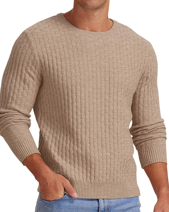 Men's Round Neck Pullover Long Sleeve V-neck
