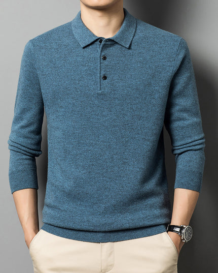 Thickening Men's Pure Wool Sweater Long Sleeve Knitting Shirt
