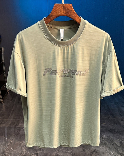 Men's Ice Silk Cool Quick-drying Thin Loose Short Sleeve