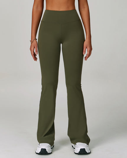 Sports High Waist Hip Lift Wide Leg Outerwear Bell-bottom Pants