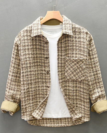 Men's Retro Casual Long-sleeved Shirt
