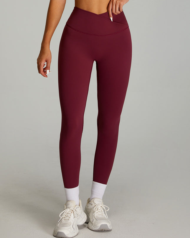 Nude Feel High Waist Fitness Pants Women's Quick-drying Outer Wear Tight Sports Pants