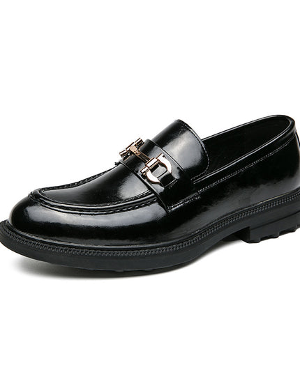Horsebit Loafers Male Fashion Formal Wear Lace-up Platform
