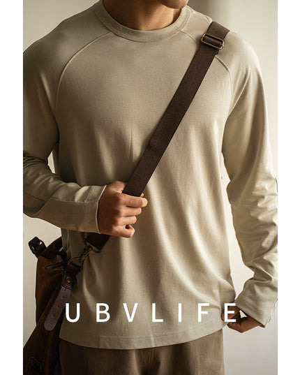 Loose Long Sleeve Solid Color Bottoming Shirt