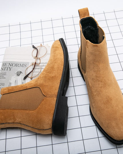 Rubber Pigskin Martin Boots Casual Men's Boots High-top