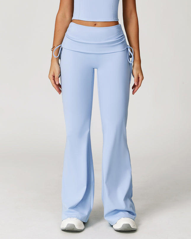 Fold High Waist Flared Pants Nude Feel Wide Leg Slimming Trousers Women