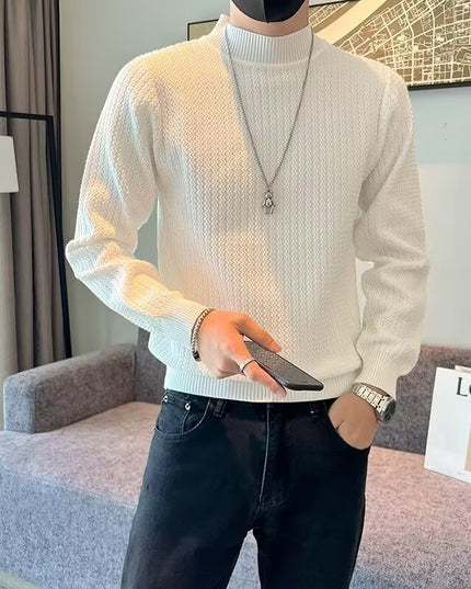 Striped Sweater Men's Fashion Brand Lightly Mature High Sense