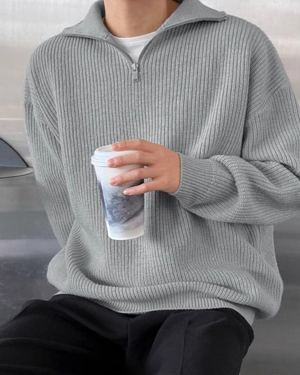 Pullover Men's Half Turtleneck Zipper Pullover