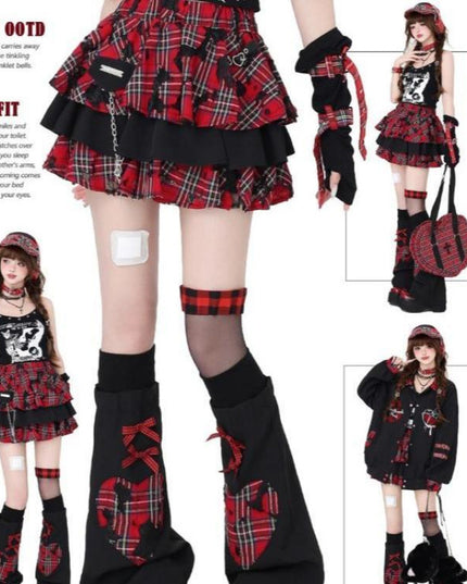 Women's Dopamine Punk Half-length Cake Skirt