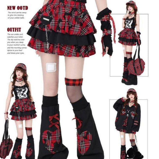 Women's Dopamine Punk Half-length Cake Skirt