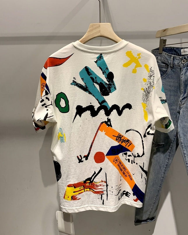 Men's Creative Printing All-match Short Sleeve
