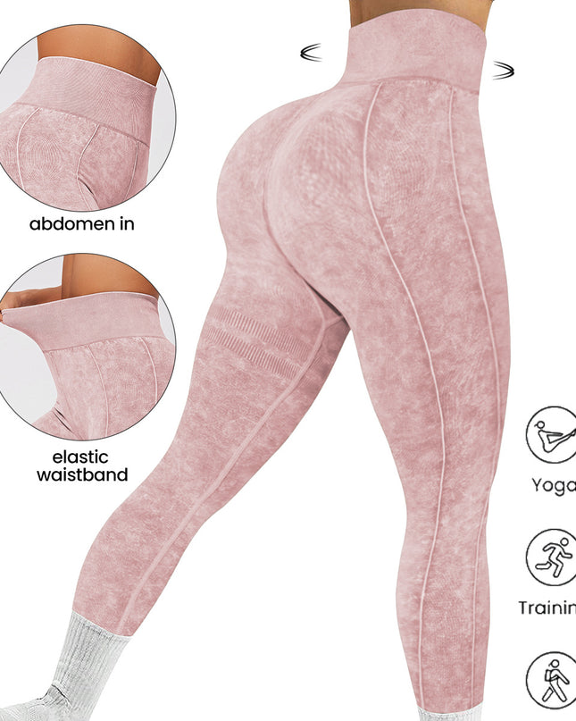 Seamless Yoga High Waist Belly Contracting Sports Tights
