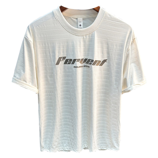 Men's Ice Silk Cool Quick-drying Thin Loose Short Sleeve