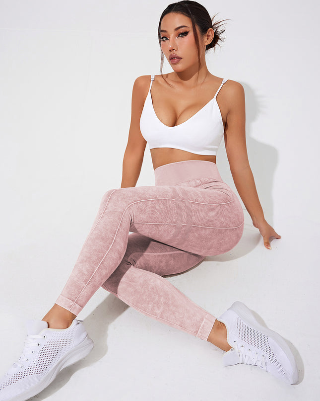 Seamless Yoga High Waist Belly Contracting Sports Tights