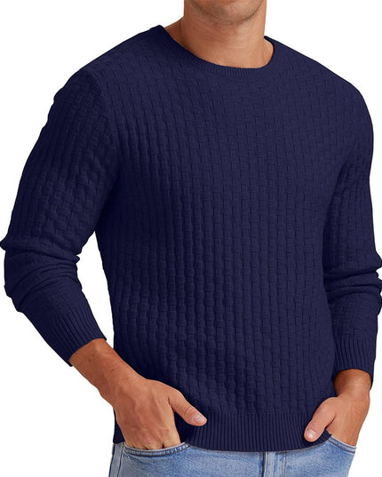Men's Round Neck Pullover Long Sleeve V-neck