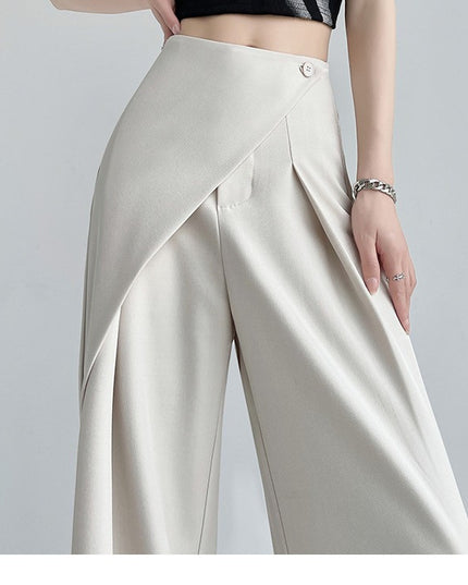 High-grade Two-piece Suit Wide-leg Pants For Women