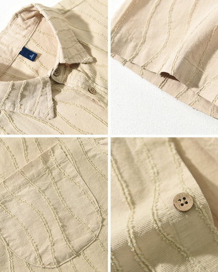 Men's Summer New Pure Cotton Short Sleeve Casual Shirt