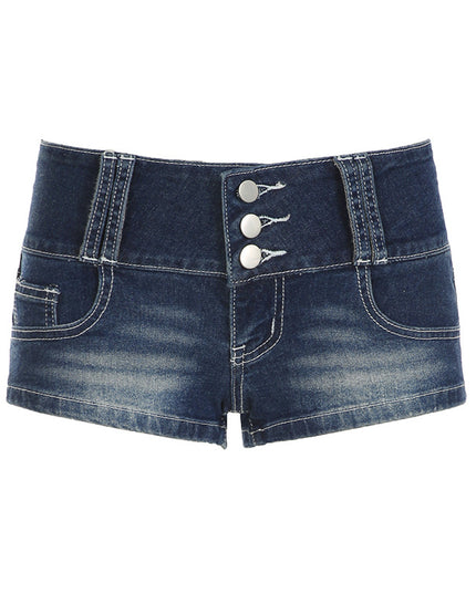 2025 Summer Retro Low Waist Hot Girl Denim Super Short Shorts