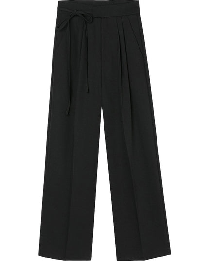 High Waist Drooping New Straight Lace-up Suit Pants For Women