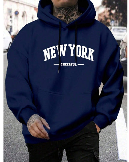 Men's Casual American-style Retro Loose Hooded Sweater
