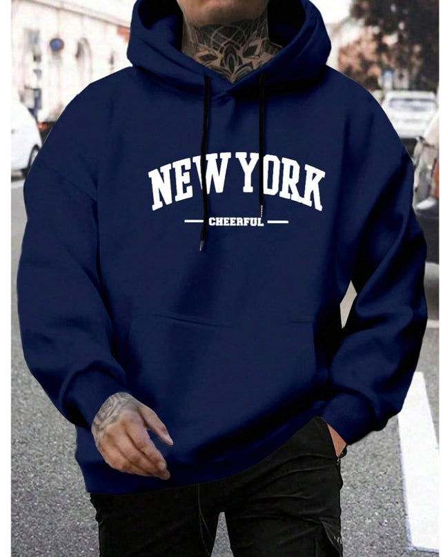 Men's Casual American-style Retro Loose Hooded Sweater