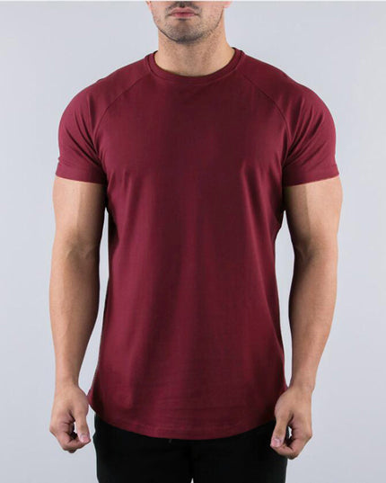 Solid Color Fitness Half Sleeve Bottoming Shirt
