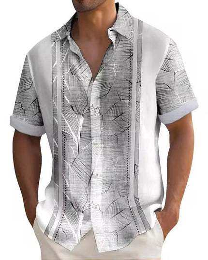 3D Digital Printing Summer Striped Shirt Male