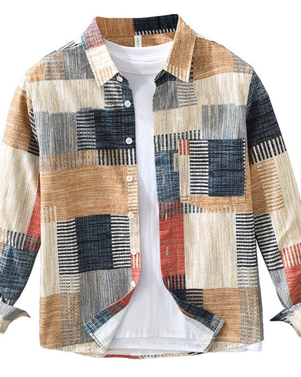 7592 Japanese Fashion Printed Long Sleeve Shirt