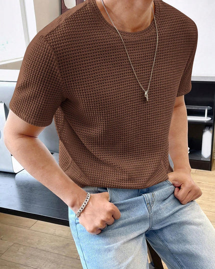 Men's Casual Loose Solid Color Short Sleeve